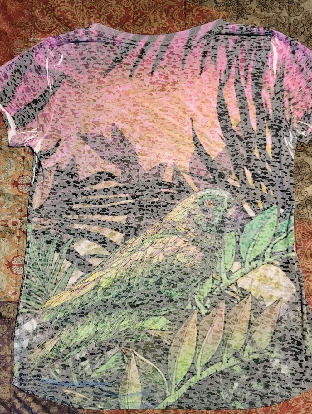 Green Parrot Bar, Womens XL Shirt, from Key West, FL. - Picture 2 of 6